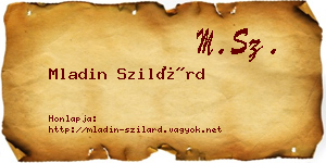 Mladin Szilárd névjegykártya
